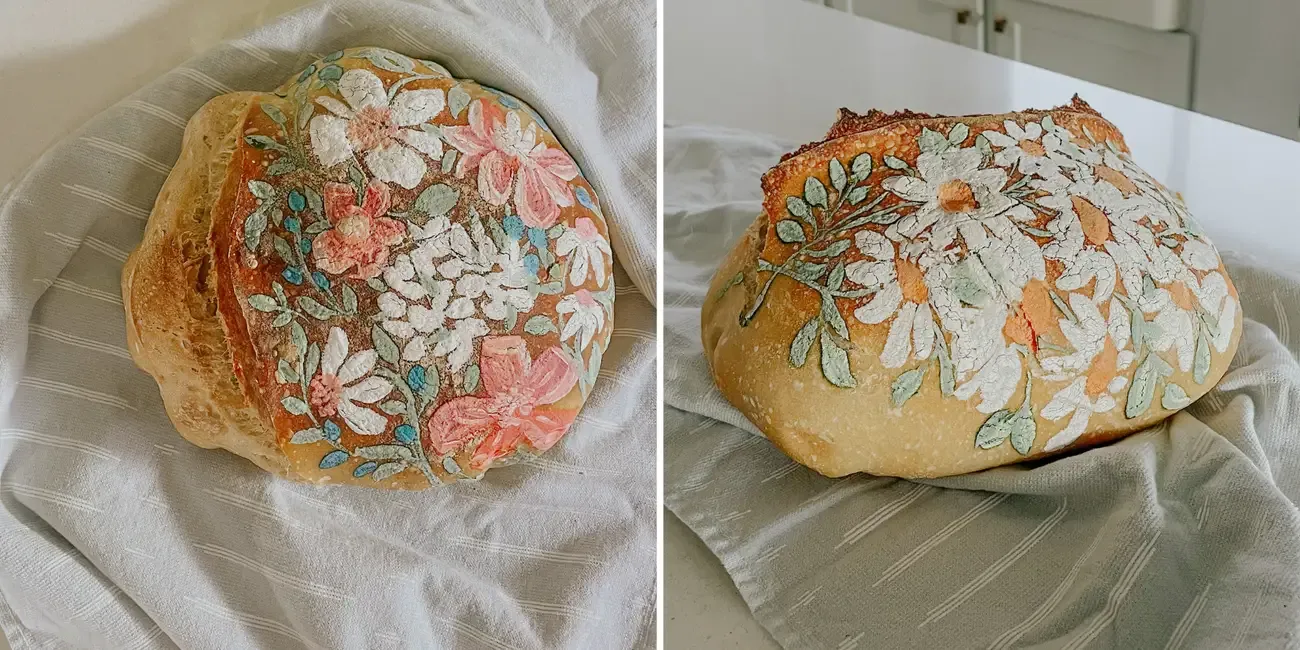 Sourdough painting yang cantik