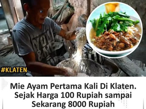 Tangkapan layar mi ayam 'pertama' di Klaten di Instagram undercover.id.