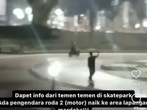 Murka Walkot Sukabumi Saat Motor Injak Jogging Track Lapang Merdeka