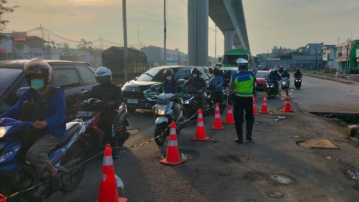 Ada Pengecoran, Jalan Cakung-Cilincing dari Bekasi Dibuka Satu Lajur (dok TMC Polda Metro)