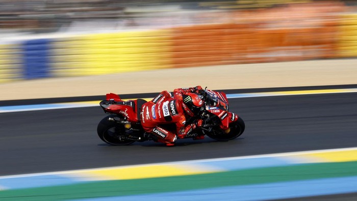 MotoGP - French Grand Prix - Bugatti Circuit, Le Mans, France - May 14, 2023 Ducati Lenovo Teams Francesco Bagnaia during MotoGP practice REUTERS/Stephane Mahe