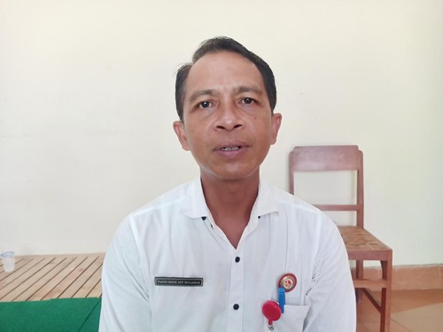 Ketua Bawaslu Kabupaten Jembrana Pande Made Ady Muliawan di Kantor KPU Jembrana, Minggu (14/5/2023). (I Putu Adi Budiastrawan/detikBali)