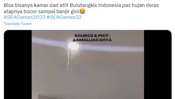 Kamar pemain bulutangkis yang bocor juga viral di Twitter. Foto: (Twitter)