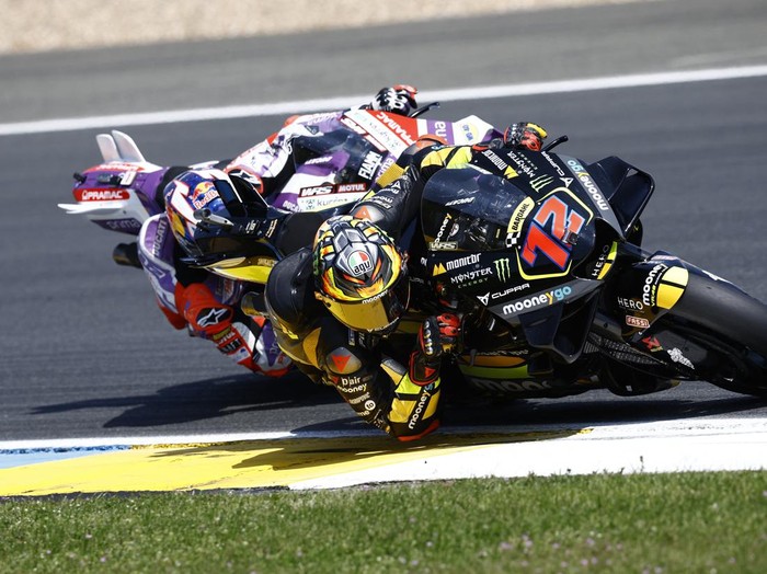 MotoGP - French Grand Prix - Bugatti Circuit, Le Mans, France - May 14, 2023 Mooney VR46 Racing Teams Marco Bezzecchi in action during the MotoGP race REUTERS/Stephane Mahe