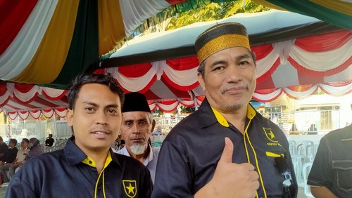Abdul Khahir Putra (Sekjen DPD Ummat) dan Syaifurahman Salman (Ketua DPD Partai Ummat) (Faruk Nickyrawi/detikBali)