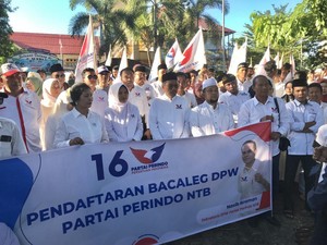 Suami Wagub NTB Pimpin Rombongan Perindo ke KPU