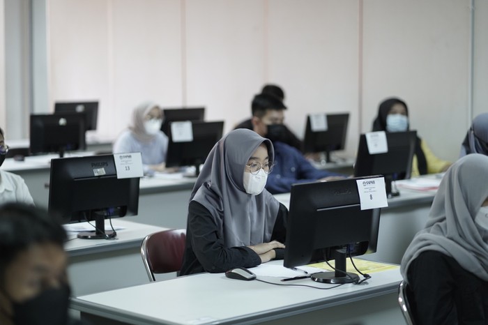 Peserta UTBK di UGM. Foto diunggah Minggu (14/5/2023).