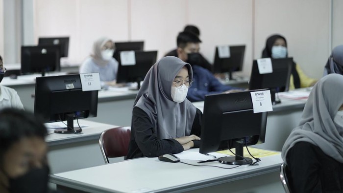 Peserta UTBK di UGM. Foto diunggah Minggu (14/5/2023).
