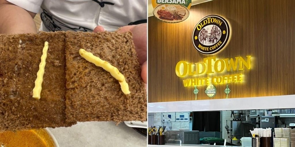 Roti panggang isi mentega hanya sedikit