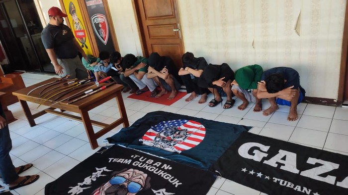 Sebanyak 11 geng Gukguk di Tuban diamankan saat hendak tawuran