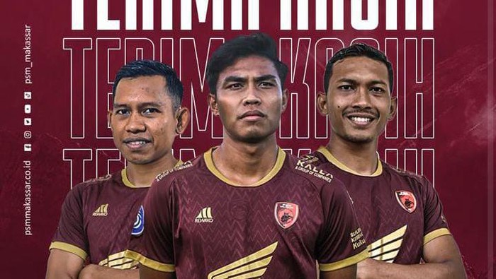 3 Pemian Vivi Asrizal, Ahmad Rusadi, Dhanu Syahputra di lepas PSM Makassar.