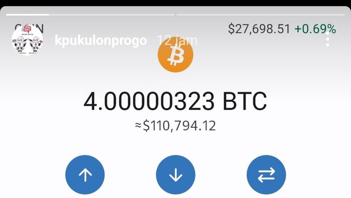 Akun Instagram KPU Kulon Progo diretas, muncul iklan bitcoin dan foto Elon Musk. Foto diunggah Senin (15/5/2023).