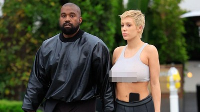 7 Foto Bianca Censori, Istri Baru Kanye West Tampil Tanpa Bra Jadi Sorotan