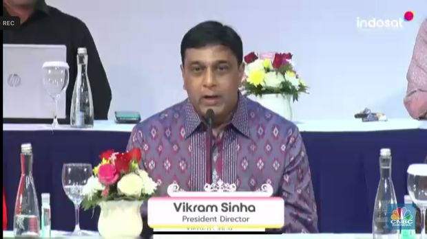 Direktur Utama Indosat Vikram Sinha. (CNBC Indonesia/Novina Putri Bestari)