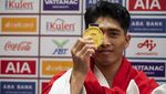 Ekspresi Atlet Indonesia Peraih Medali Emas SEA Games 2023
