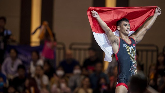 Sejumlah atlet Indonesia meraih medali emas SEA Games 2023 pada pertandingan Minggu (14/5/2023). Begini ekspresi kebahagian mereka.