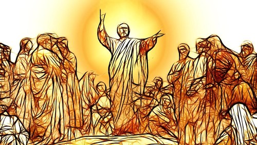 ilustrasi kenaikan Isa Almasih