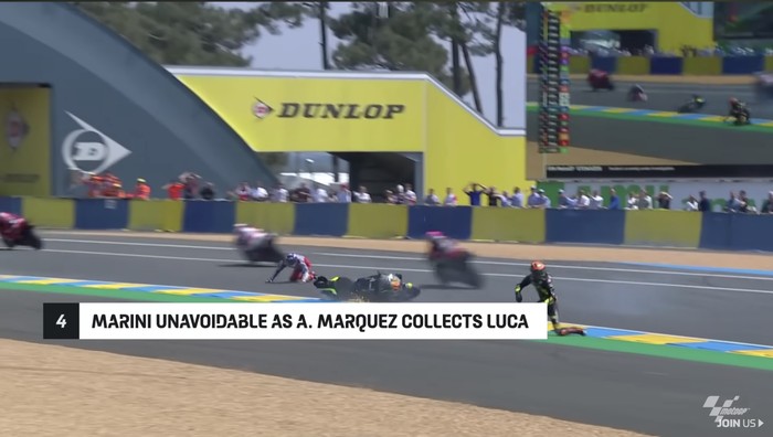 Kecelakaan Luca Marini dan Alex Marquez