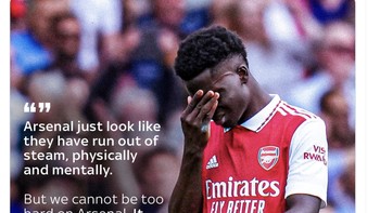 Menurut Roy Keane, Arsenal tampaknya sudah kehabisan tenaga dan mental. Tapi kita tidak bisa terlalu keras pada Arsenal. Ini adalah musim yang bagus, cetusnya. Foto: Twitter