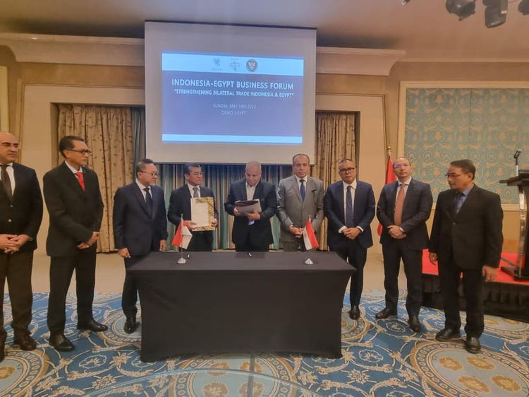 Momen Penandatangan Imbal Dagang RI-Mesir