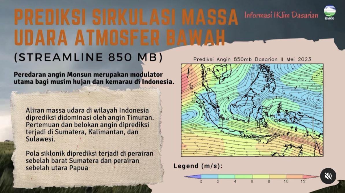 Pada awal Mei 2023 ini berdasarkan jumlah ZOM (Zona Musim) sebanyak 19% wilayah Indonesia masuk musim kemarau. (Tangkapan Layar Instagram @infobmkg)