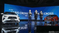 Pabrikan asal Jepang ini memperkenalkan Yaris Cross bertajuk World Premiere of Toyotas New Urban Icon di Hotel Westin, Kuningan, Jakarta Selatan, Senin (15/5/2023).