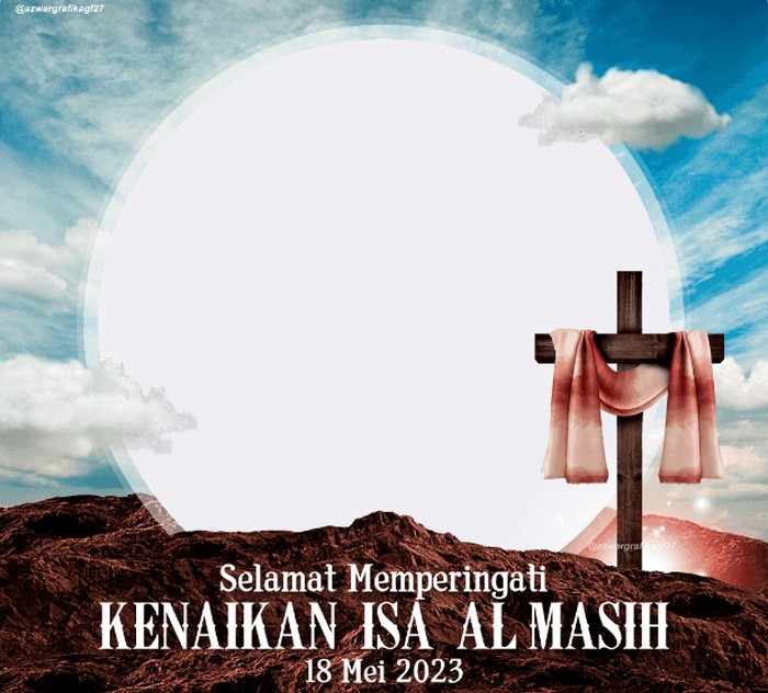 twibbon Hari Kenaikan Isa Almasih 2023