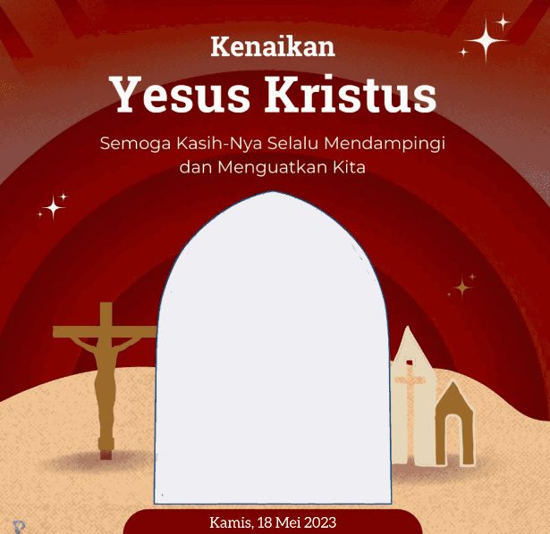 twibbon Hari Kenaikan Isa Almasih 2023