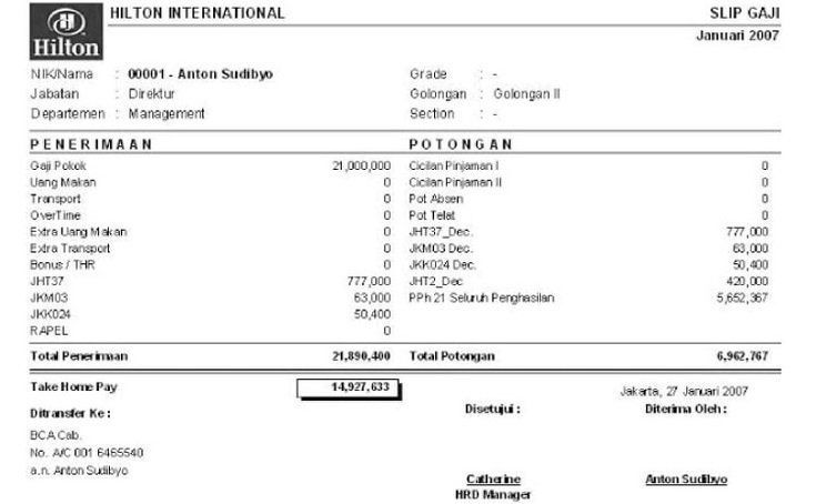 6 Contoh Slip Gaji Karyawan Sederhana Pengertian Hingga Fungsinya 8299