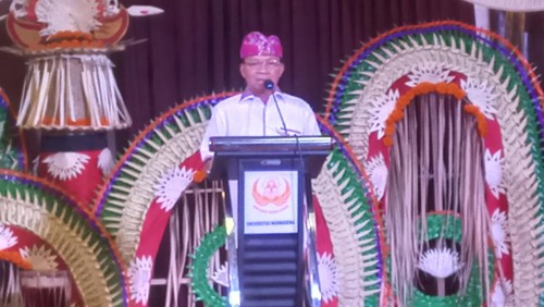 Gubernur Bali Wayan Koster di Universitas Warmadewa, Selasa (16/5/2023).
