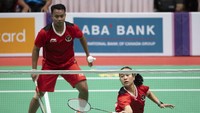 Pasangan ini menang 3 gim dengan skor 20-22, 21-8 dan 21-16.