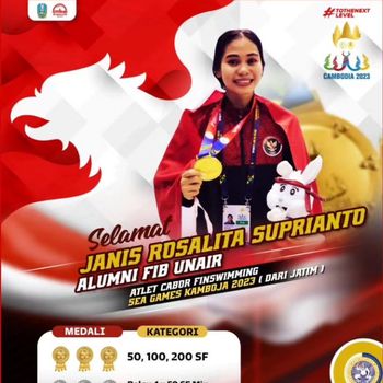 Janis Rosalita Suprianto begitu moncer di Sea Games Kamboja 2023. Ia meraih 3 tiga medali emas dan 3 perak untuk Indonesia.