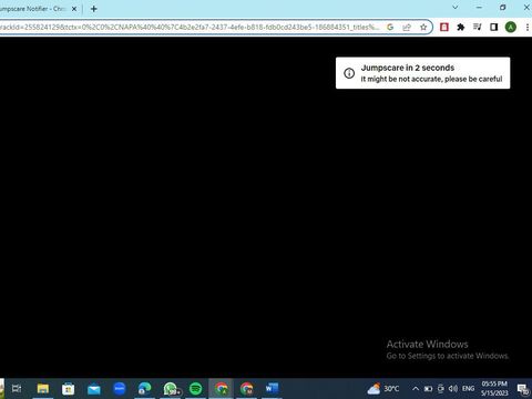List jumpscare yang muncul disertai waktunya. (Foto: Istimewa)