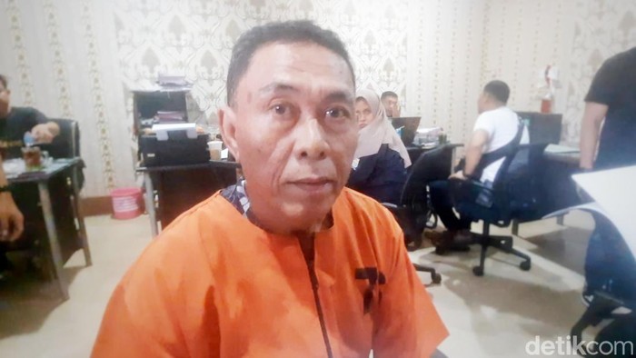 Mulyadi, salah satu perampok uang Rp 591 juta di SPBU OKU, Sumsel. (Foto: Prima Syahbana)