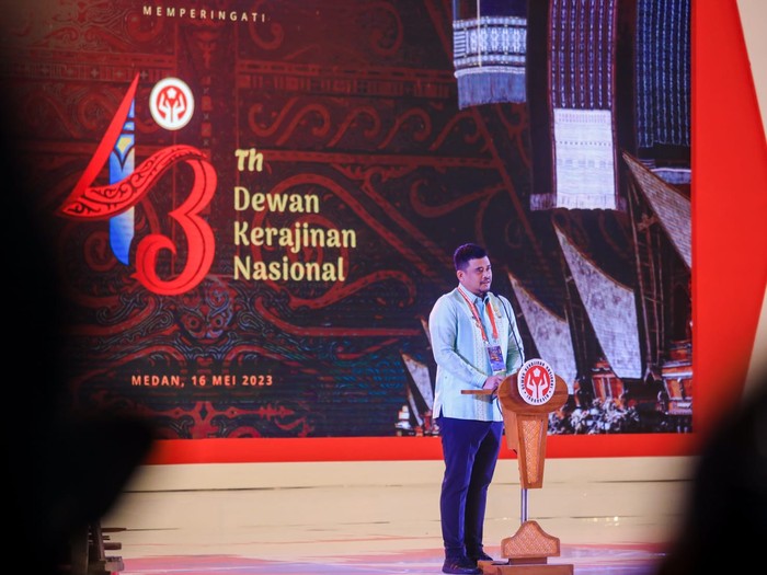 Peringatan HUT ke-43 Dewan Kerajinan Nasional (Dekranas) digelar di Hotel Santika Medan, Selasa (16/5/20233).