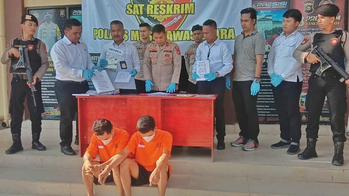 Polres Muratara tetapkan 2 youtuber jadi tersangka usai promosikan judi online. (Foto: Istimewa)