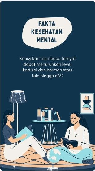 Poster Pendidikan tentang Manfaat Membaca Buku.