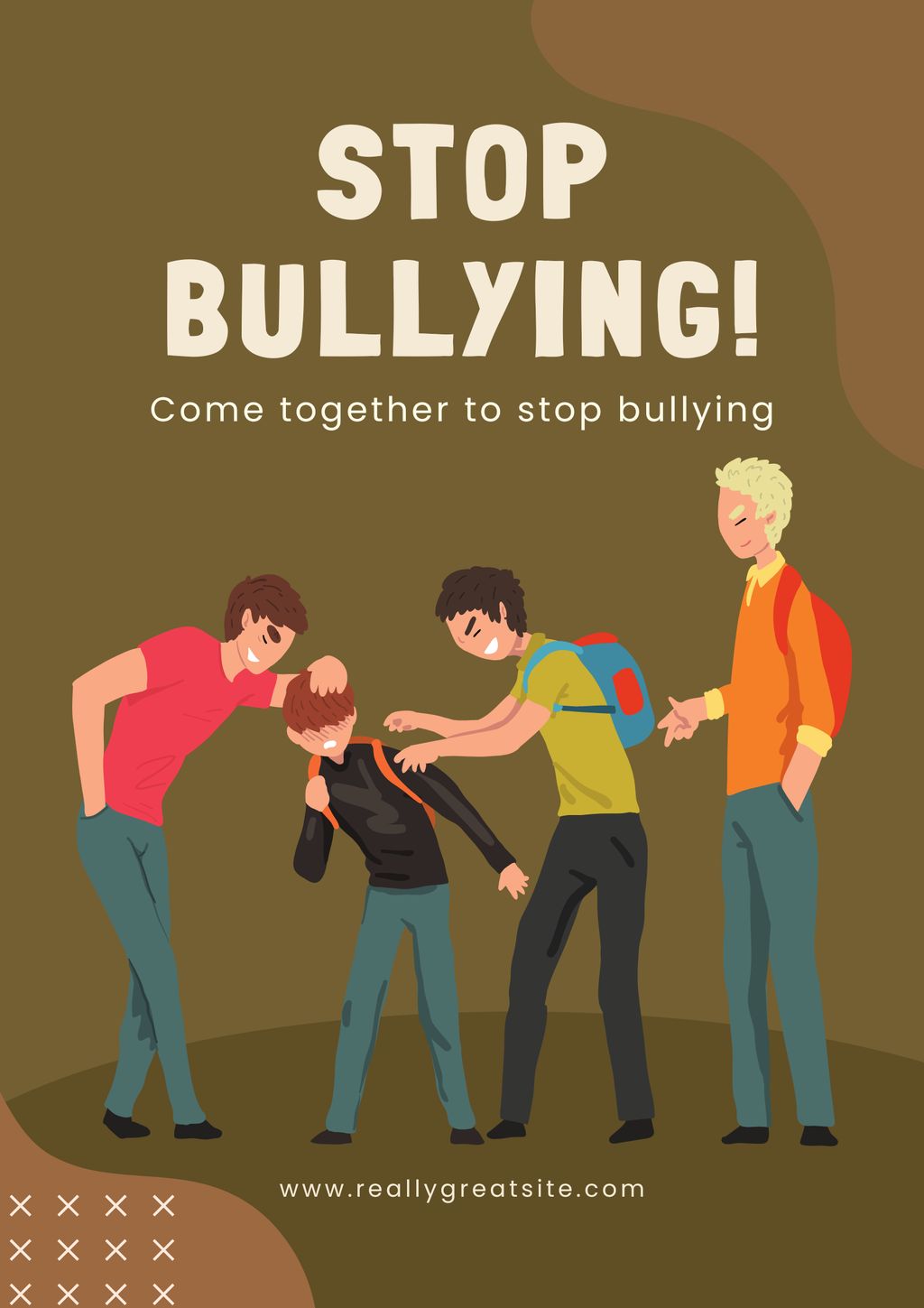 Poster Pendidikan tentang Stop Bullying.