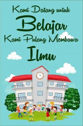 Poster Pendidikan tentang Tempat Menuntut Ilmu.