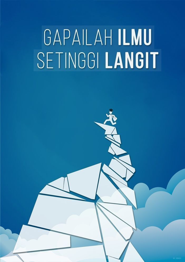 Poster Pendidikan tentang Menuntut Ilmu.