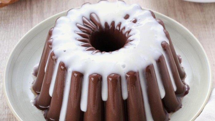 Resep Puding Cokelat Saus Vanili