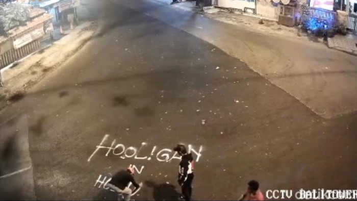 Tangkapan layar aksi vandalisme di Purwakarta.