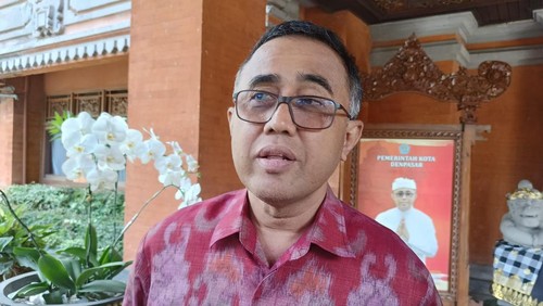 Walikota Denpasar Jaya Negara di kantor wali kota Denpasar, Jalan Gajah Mada, Nomor 1 Denpasar, Bali, Selasa (16/5/2023).
