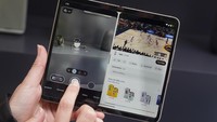 The Google Pixel Fold is demonstrated at a Google I/O event in Mountain View, Calif., Wednesday, May 10, 2023. (AP Photo/Jeff Chiu)