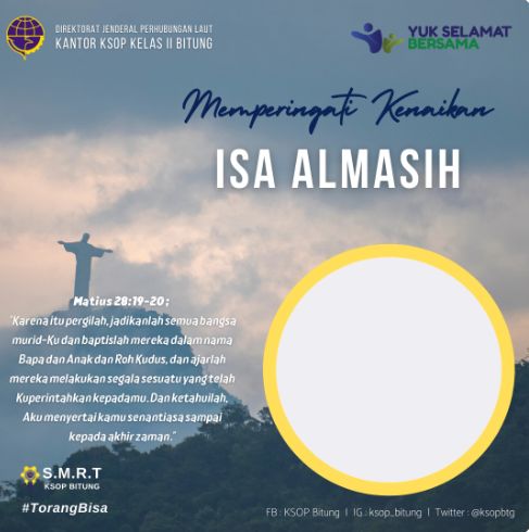Ada sederet twibbon Hari Kenaikan Isa Almasih untuk merayakan peringatannya pada 18 Mei 2023. Simak daftar link twibbon beserta informasi cara pakainya!