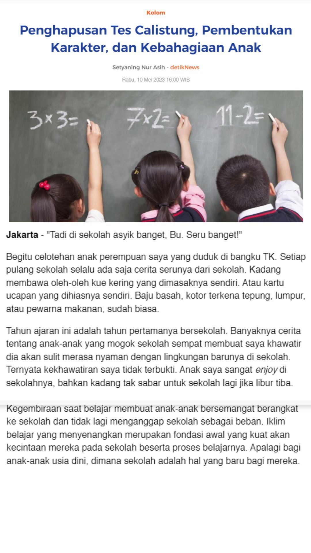 Artikel Opini Pendidikan 1.