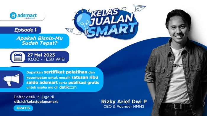 Kelas jualan smart bersama CEO & Founder HMNS Rizky Arief Dwi P