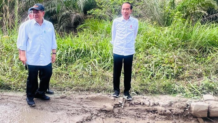 Jokowi Tinjau Jalan Rusak di Labuhanbatu Utara