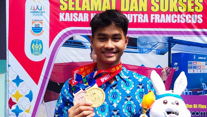 Kaisar Hansel Putra Franciscus, Siswa SMPN 2 Kota Cimahi Peraih Emas-Perunggu SEA Games 2023.