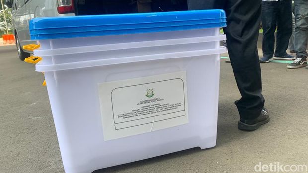 Kantor Kominfo digeledah Kejagung. (Mulia Budi/detikcom)